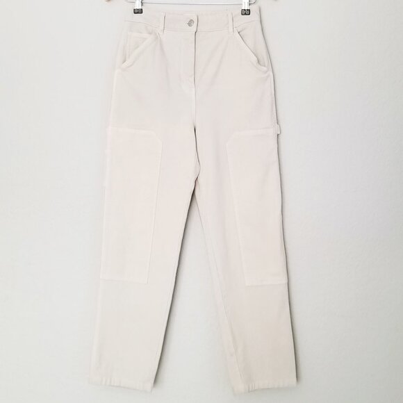 Wilfred Free Aritzia Brennan High Rise Utility Pants Size 6 Birch Off White $128 - Picture 7 of 16